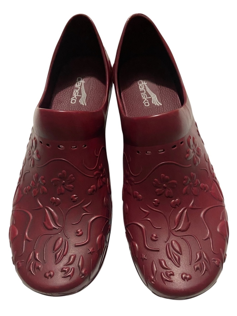 Dansko Pixie Molded Eva Floral Embossed Slip Resistant Clogs Professional - Picture 5 of 16